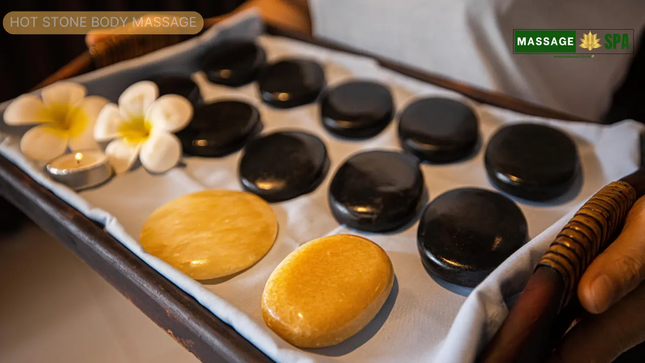 Hot stone body massage