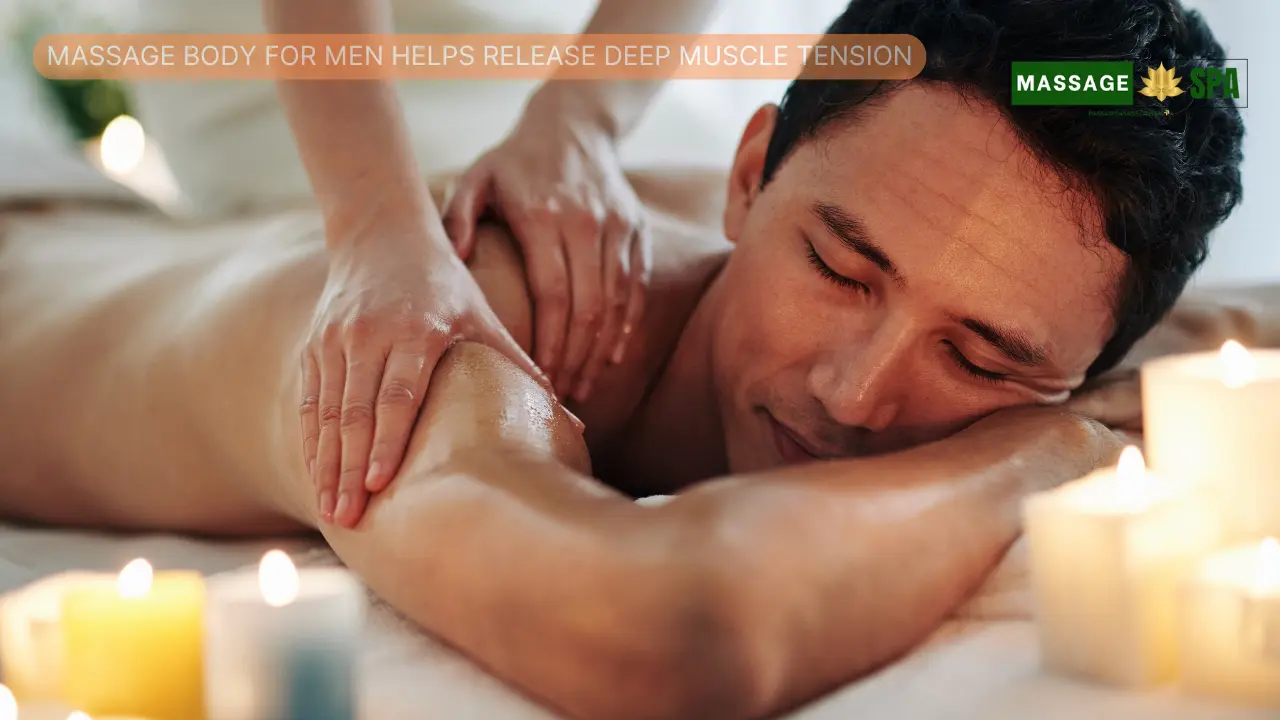 Massage body for men helps release deep muscle tension